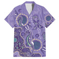 Australia Epilepsy Awareness Family Matching Tank Maxi Dress and Hawaiian Shirt Aboriginal Purple Ribbon with Seahorse - Aussie Hoodie