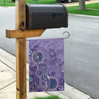 Australia Epilepsy Awareness Garden Flag Aboriginal Purple Ribbon with Seahorse - Aussie Hoodie