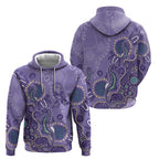 Australia Epilepsy Awareness Hoodie Aboriginal Purple Ribbon with Seahorse - Aussie Hoodie