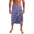 Australia Epilepsy Awareness Lavalava Aboriginal Purple Ribbon with Seahorse - Aussie Hoodie