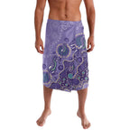 Australia Epilepsy Awareness Lavalava Aboriginal Purple Ribbon with Seahorse - Aussie Hoodie