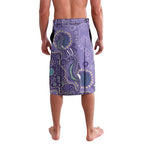 Australia Epilepsy Awareness Lavalava Aboriginal Purple Ribbon with Seahorse - Aussie Hoodie