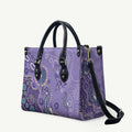 Australia Epilepsy Awareness Leather Bag Aboriginal Purple Ribbon with Seahorse - Aussie Hoodie
