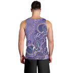 Australia Epilepsy Awareness Men Tank Top Aboriginal Purple Ribbon with Seahorse - Aussie Hoodie