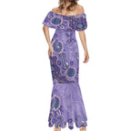 Australia Epilepsy Awareness Mermaid Dress Aboriginal Purple Ribbon with Seahorse - Aussie Hoodie