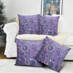 Australia Epilepsy Awareness Pillow Cover Aboriginal Purple Ribbon with Seahorse - Aussie Hoodie