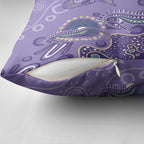 Australia Epilepsy Awareness Pillow Cover Aboriginal Purple Ribbon with Seahorse - Aussie Hoodie