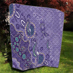 Australia Epilepsy Awareness Quilt Aboriginal Purple Ribbon with Seahorse - Aussie Hoodie