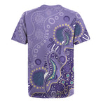 Australia Epilepsy Awareness Rugby Jersey Aboriginal Purple Ribbon with Seahorse - Aussie Hoodie