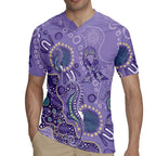 Australia Epilepsy Awareness Rugby Jersey Aboriginal Purple Ribbon with Seahorse - Aussie Hoodie