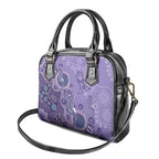 Australia Epilepsy Awareness Shoulder Handbag Aboriginal Purple Ribbon with Seahorse - Aussie Hoodie