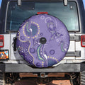 Australia Epilepsy Awareness Spare Tire Cover Aboriginal Purple Ribbon with Seahorse - Aussie Hoodie