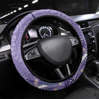 Australia Epilepsy Awareness Steering Wheel Cover Aboriginal Purple Ribbon with Seahorse - Aussie Hoodie