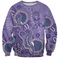 Australia Epilepsy Awareness Sweatshirt Aboriginal Purple Ribbon with Seahorse - Aussie Hoodie