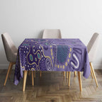 Australia Epilepsy Awareness Tablecloth Aboriginal Purple Ribbon with Seahorse - Aussie Hoodie