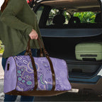 Australia Epilepsy Awareness Travel Bag Aboriginal Purple Ribbon with Seahorse - Aussie Hoodie
