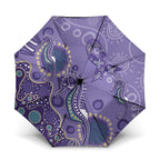 Australia Epilepsy Awareness Umbrella Aboriginal Purple Ribbon with Seahorse - Aussie Hoodie