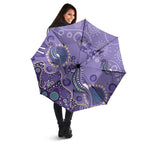 Australia Epilepsy Awareness Umbrella Aboriginal Purple Ribbon with Seahorse - Aussie Hoodie