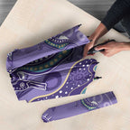 Australia Epilepsy Awareness Umbrella Aboriginal Purple Ribbon with Seahorse - Aussie Hoodie
