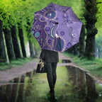 Australia Epilepsy Awareness Umbrella Aboriginal Purple Ribbon with Seahorse - Aussie Hoodie