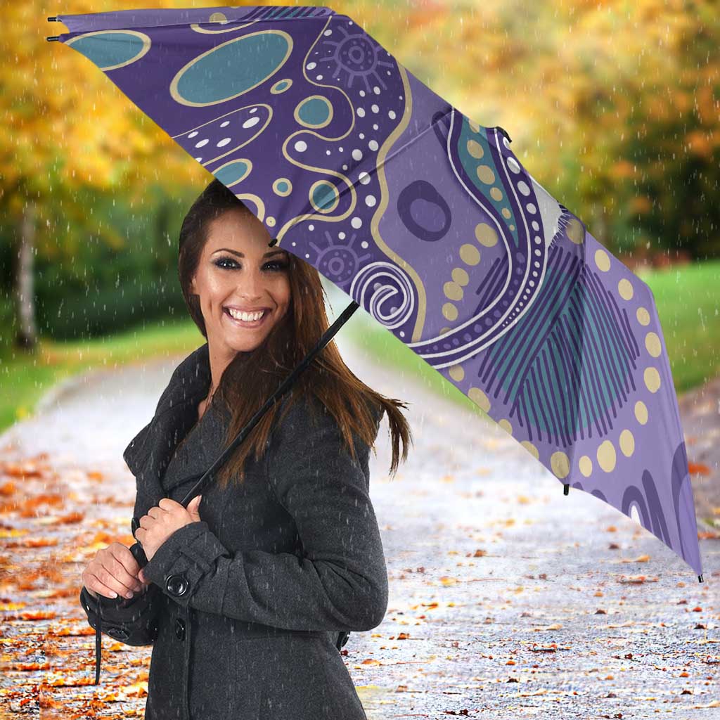 Australia Epilepsy Awareness Umbrella Aboriginal Purple Ribbon with Seahorse - Aussie Hoodie