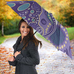 Australia Epilepsy Awareness Umbrella Aboriginal Purple Ribbon with Seahorse - Aussie Hoodie