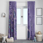 Australia Epilepsy Awareness Window Curtain Aboriginal Purple Ribbon with Seahorse - Aussie Hoodie