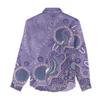 Australia Epilepsy Awareness Women Casual Shirt Aboriginal Purple Ribbon with Seahorse - Aussie Hoodie