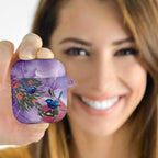 Australia Splendid Fairy Wren on Eucalyptus AirPods Case Epilepsy Awareness - Aussie Hoodie