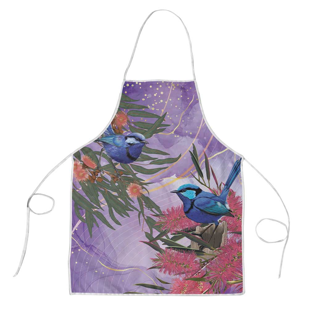 Australia Splendid Fairy Wren on Eucalyptus Apron Epilepsy Awareness - Aussie Hoodie