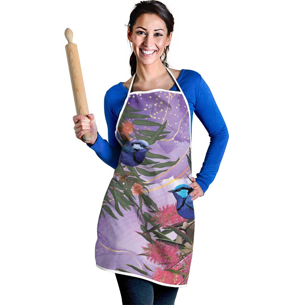 Australia Splendid Fairy Wren on Eucalyptus Apron Epilepsy Awareness - Aussie Hoodie