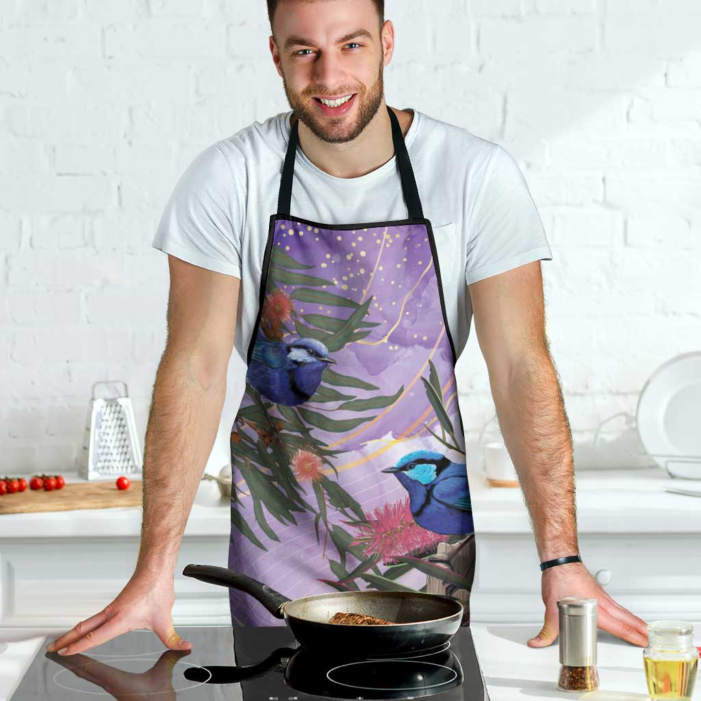 Australia Splendid Fairy Wren on Eucalyptus Apron Epilepsy Awareness - Aussie Hoodie