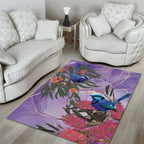 Australia Splendid Fairy Wren on Eucalyptus Area Rug Epilepsy Awareness - Aussie Hoodie