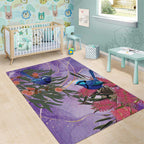 Australia Splendid Fairy Wren on Eucalyptus Area Rug Epilepsy Awareness - Aussie Hoodie