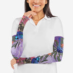 Australia Splendid Fairy Wren on Eucalyptus Arm Sleeves Epilepsy Awareness - Aussie Hoodie