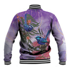 Australia Splendid Fairy Wren on Eucalyptus Baseball Jacket Epilepsy Awareness - Aussie Hoodie