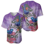 Australia Splendid Fairy Wren on Eucalyptus Baseball Jersey Epilepsy Awareness - Aussie Hoodie