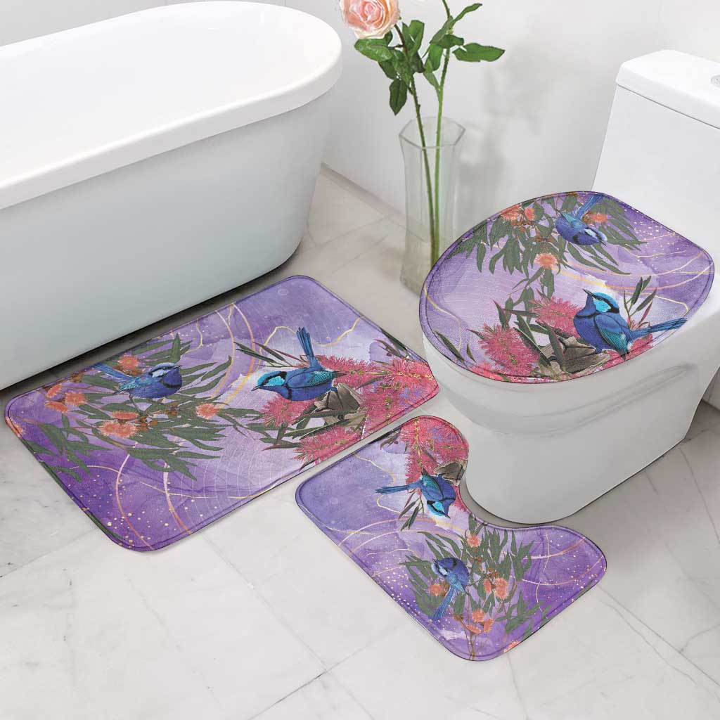 Australia Splendid Fairy Wren on Eucalyptus Bathroom Set Epilepsy Awareness - Aussie Hoodie