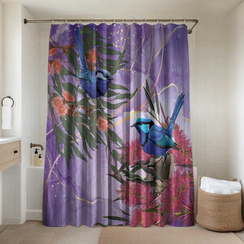 Australia Splendid Fairy Wren on Eucalyptus Bathroom Set Epilepsy Awareness - Aussie Hoodie