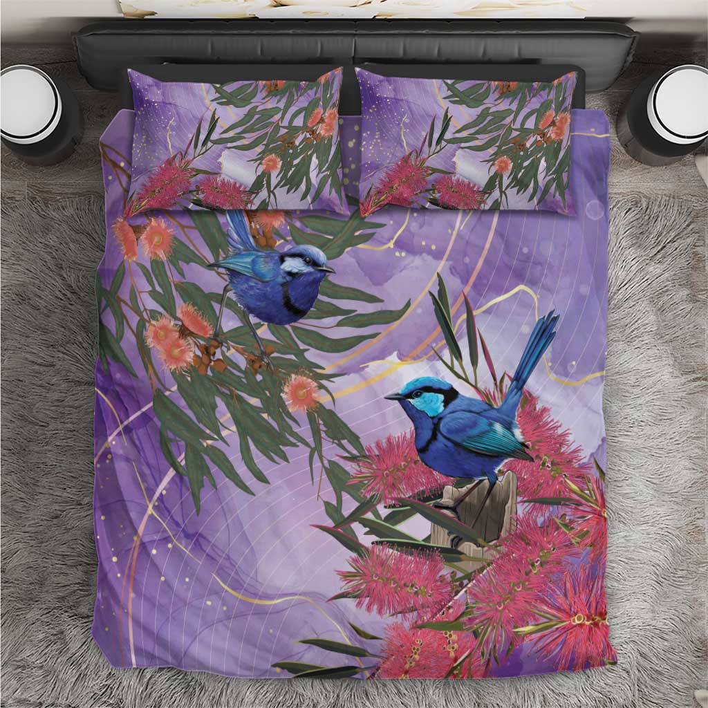 Australia Splendid Fairy Wren on Eucalyptus Bedding Set Epilepsy Awareness - Aussie Hoodie