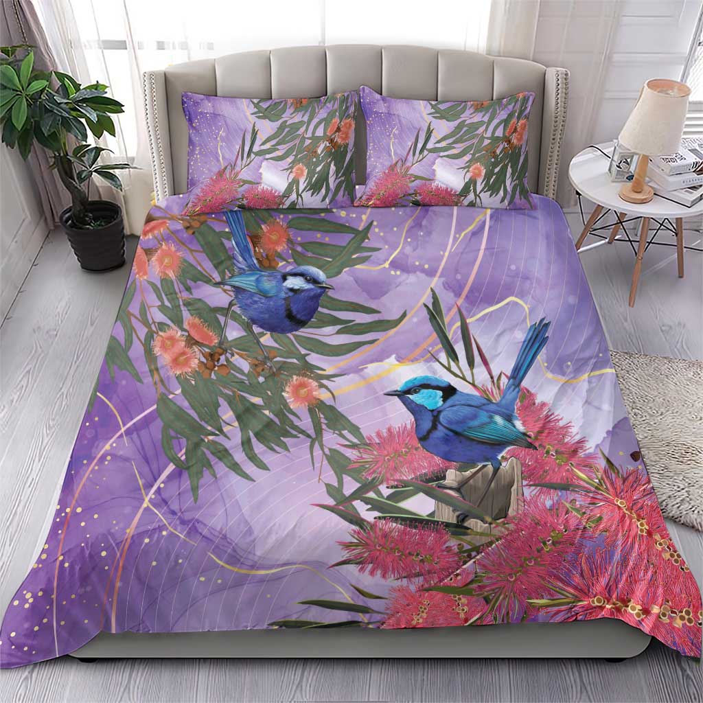 Australia Splendid Fairy Wren on Eucalyptus Bedding Set Epilepsy Awareness - Aussie Hoodie