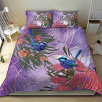 Australia Splendid Fairy Wren on Eucalyptus Bedding Set Epilepsy Awareness - Aussie Hoodie