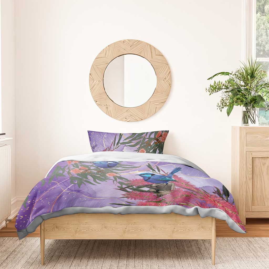 Australia Splendid Fairy Wren on Eucalyptus Bedding Set Epilepsy Awareness - Aussie Hoodie