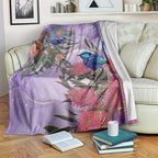 Australia Splendid Fairy Wren on Eucalyptus Blanket Epilepsy Awareness - Aussie Hoodie