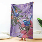 Australia Splendid Fairy Wren on Eucalyptus Blanket Epilepsy Awareness - Aussie Hoodie