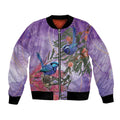 Australia Splendid Fairy Wren on Eucalyptus Bomber Jacket Epilepsy Awareness - Aussie Hoodie