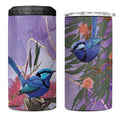 Australia Splendid Fairy Wren on Eucalyptus 4 in 1 Can Cooler Tumbler Epilepsy Awareness - Aussie Hoodie