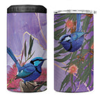 Australia Splendid Fairy Wren on Eucalyptus 4 in 1 Can Cooler Tumbler Epilepsy Awareness - Aussie Hoodie