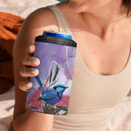 Australia Splendid Fairy Wren on Eucalyptus 4 in 1 Can Cooler Tumbler Epilepsy Awareness - Aussie Hoodie