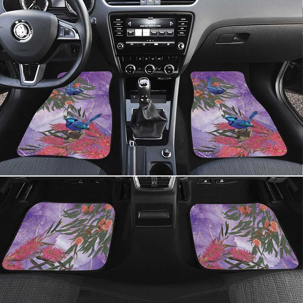 Australia Splendid Fairy Wren on Eucalyptus Car Mats Epilepsy Awareness - Aussie Hoodie